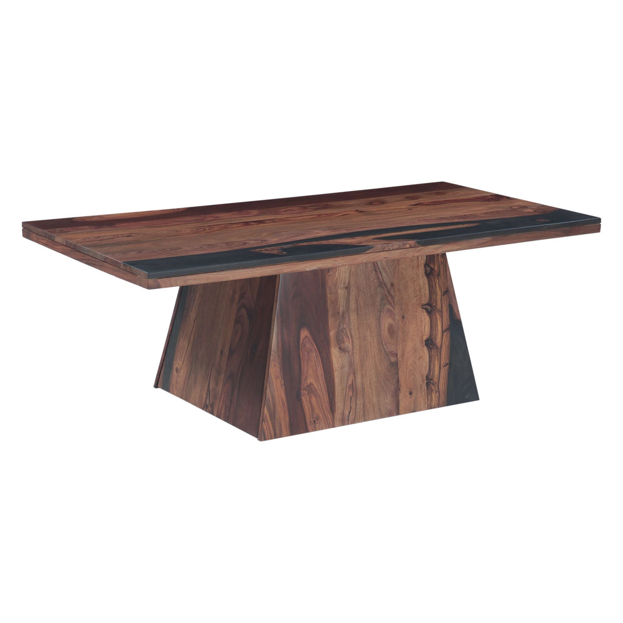 Calypso 51" Coffee Table in Burnt Sheesham by Home Trends & Design at Eve Furniture