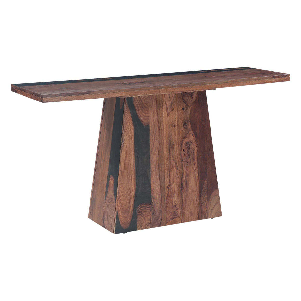 Calypso 57" Console Table in Burnt Sheesham by Home Trends & Design at Eve Furniture