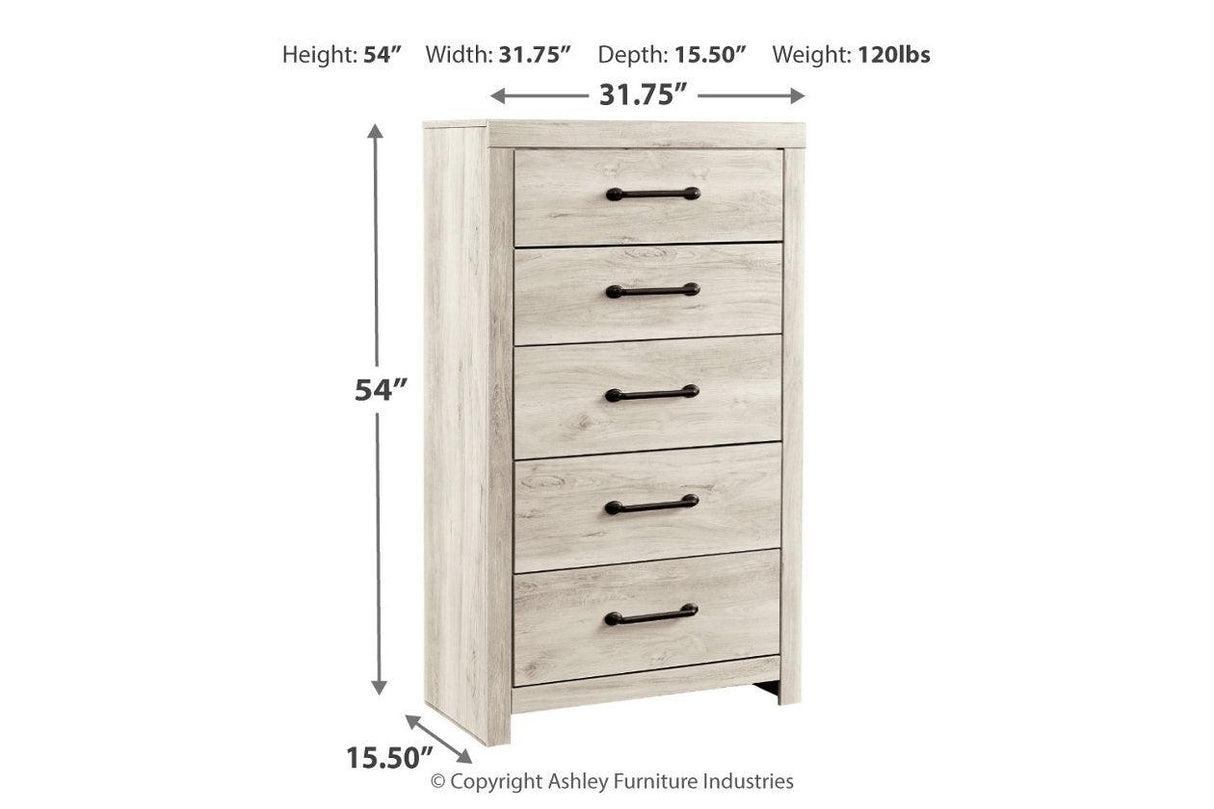 Cambeck Whitewash Chest of Drawers by Ashley at Eve Furniture