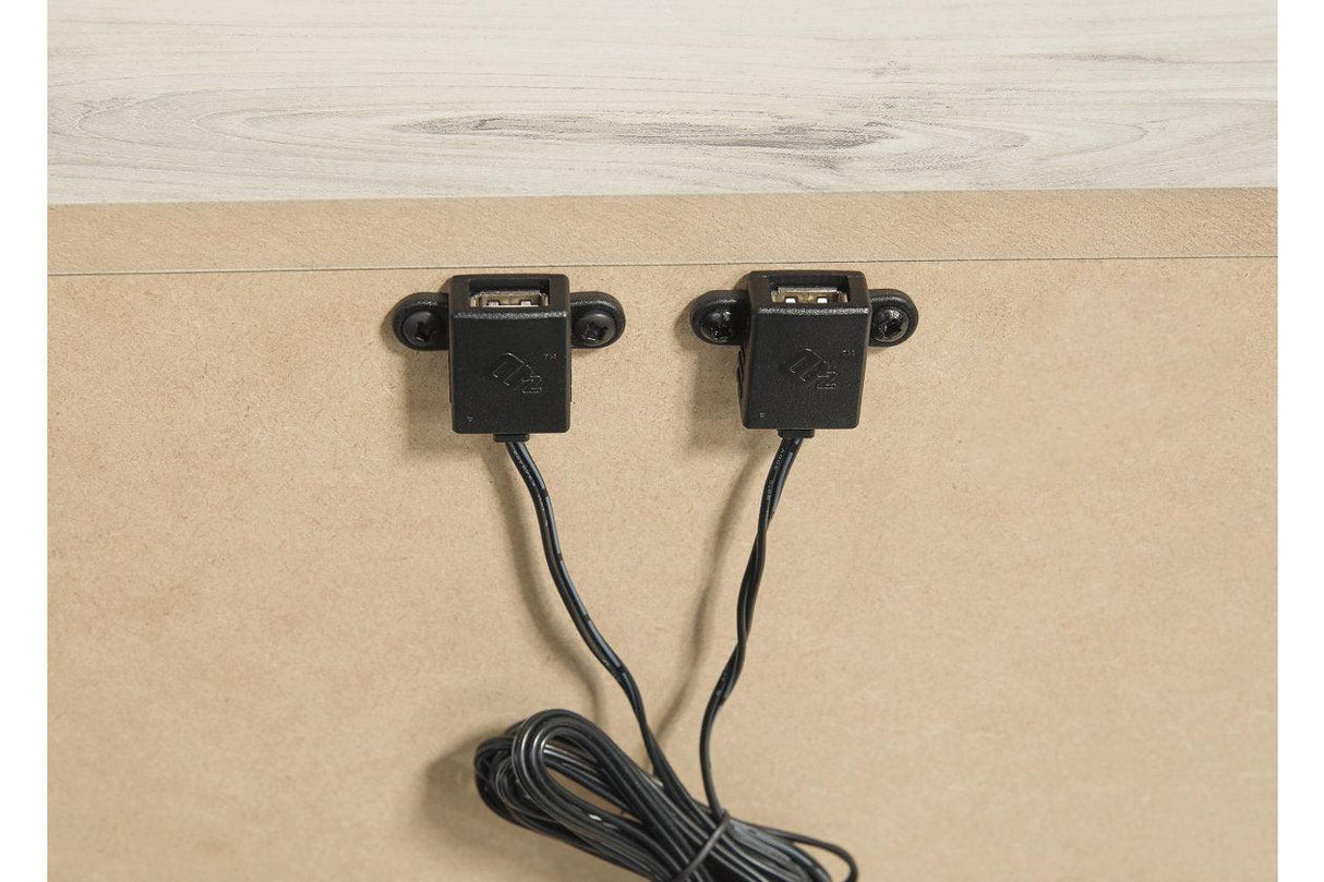 Cambeck Whitewash Nightstand by Ashley at Eve Furniture