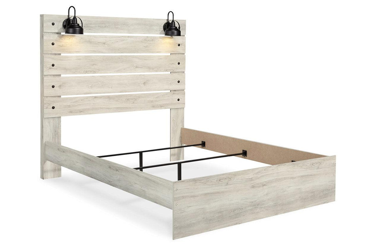 Cambeck Whitewash Queen Panel Bed by Ashley at Eve Furniture