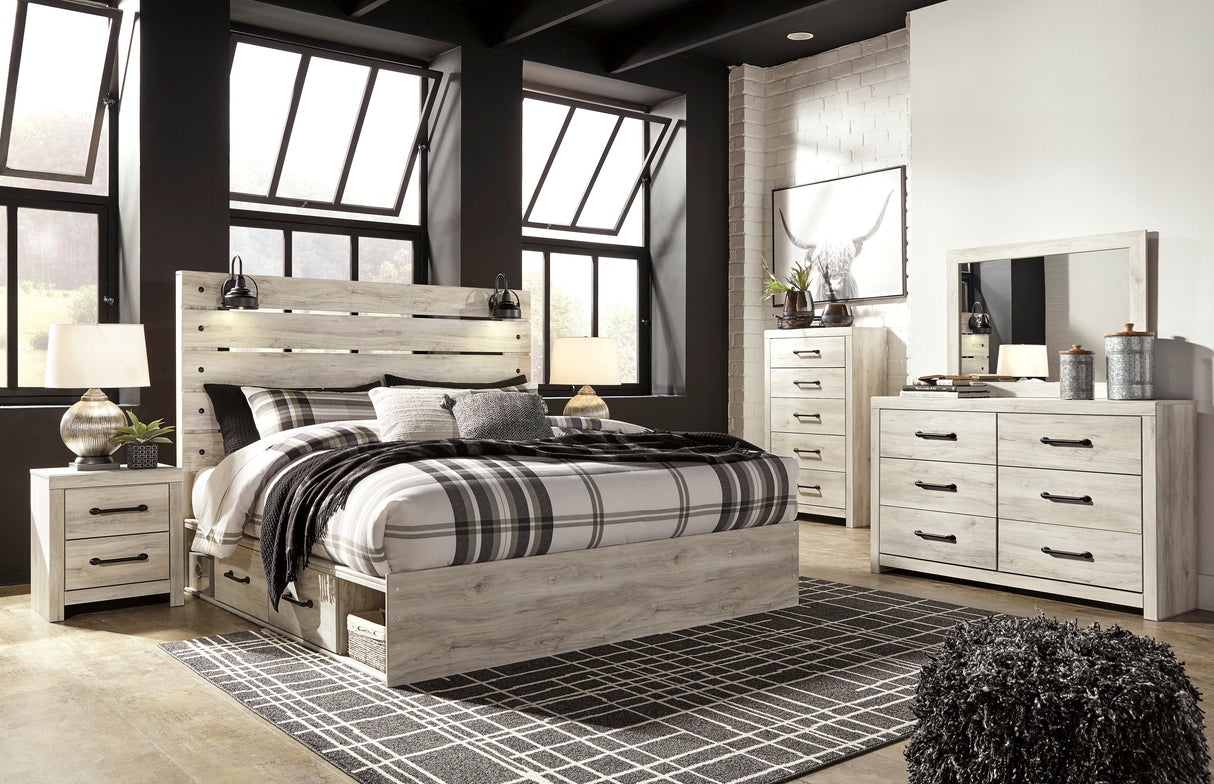 Cambeck Whitewash Storage Platform Bedroom Set with 2 Drawers by Ashley at Eve Furniture