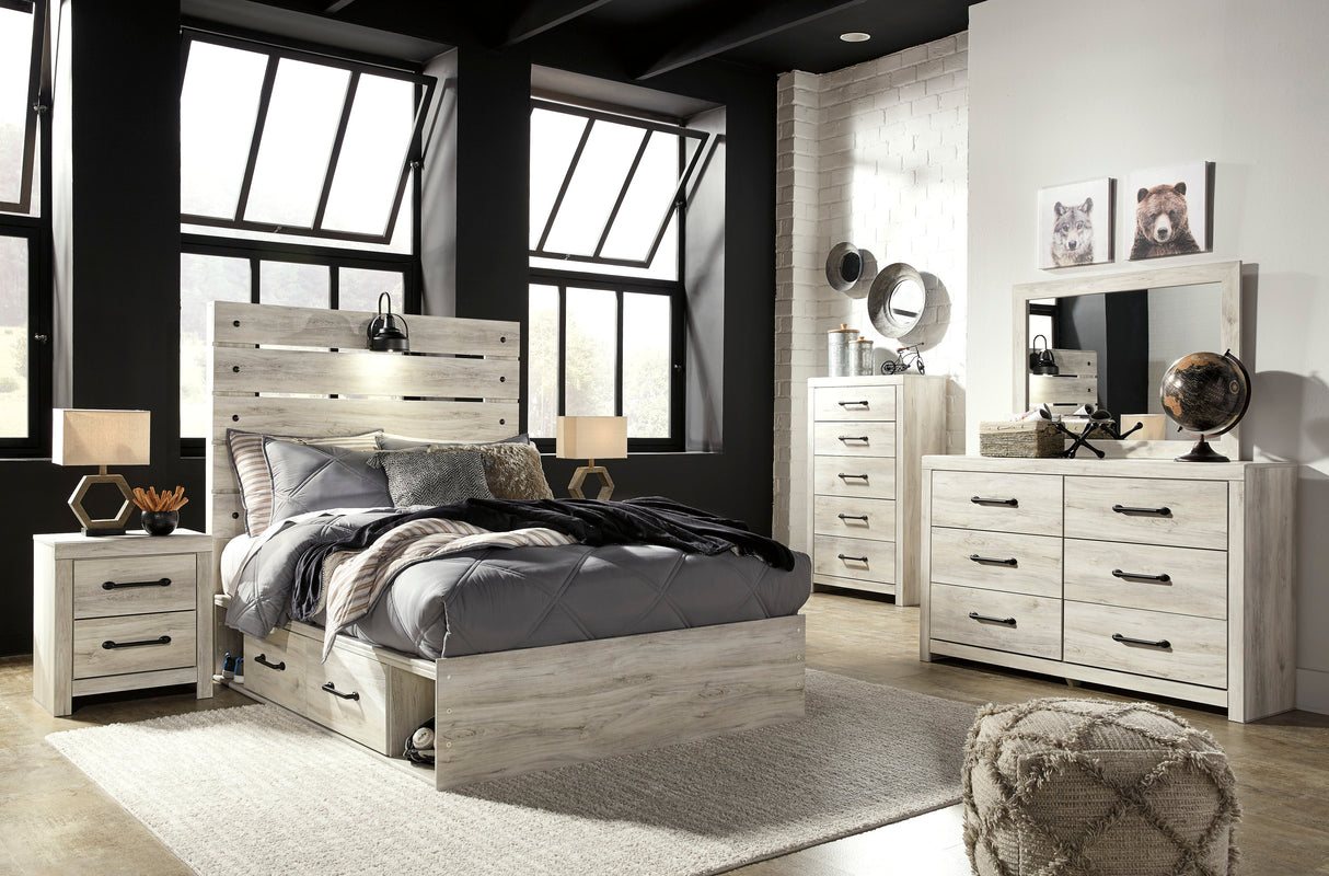 Cambeck Whitewash Storage Youth Platform Bedroom Set with 2 Drawers by Ashley at Eve Furniture