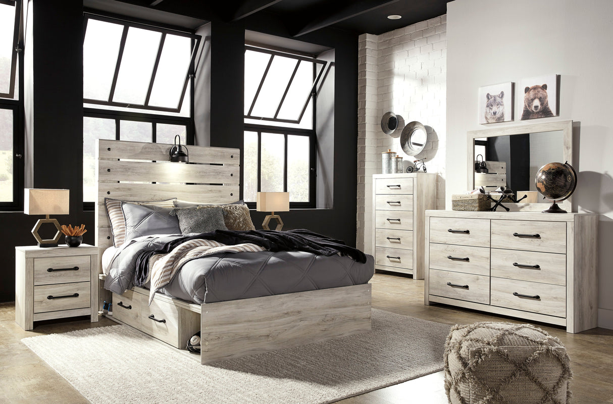 Cambeck Whitewash Storage Youth Platform Bedroom Set with 4 Drawers by Ashley at Eve Furniture