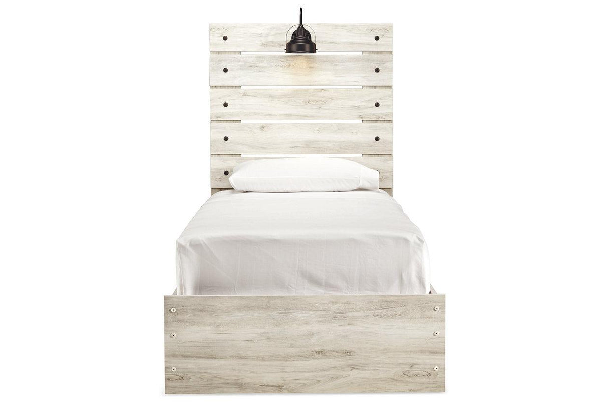 Cambeck Whitewash Twin Panel Bed by Ashley at Eve Furniture