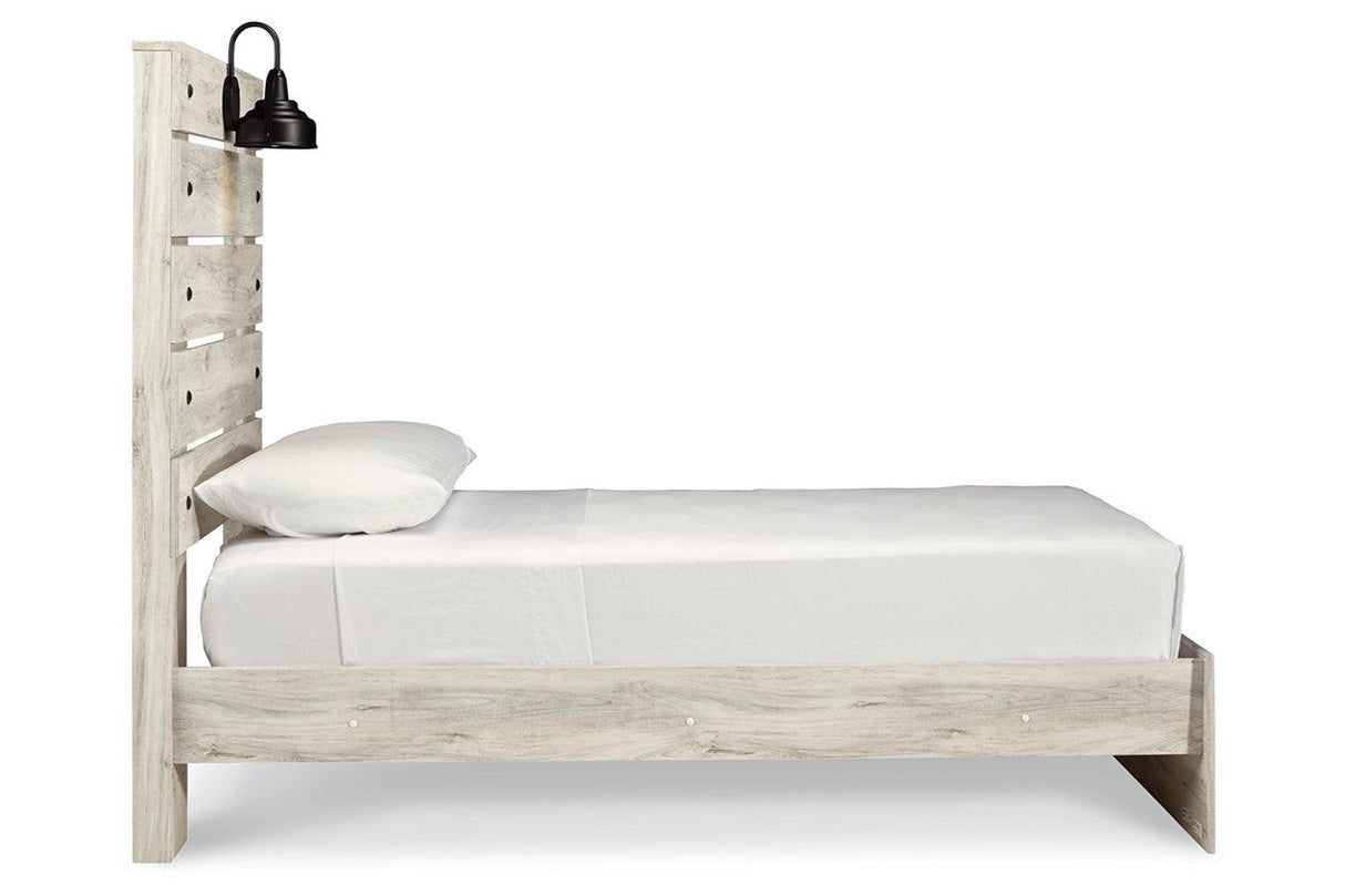 Cambeck Whitewash Twin Panel Bed by Ashley at Eve Furniture