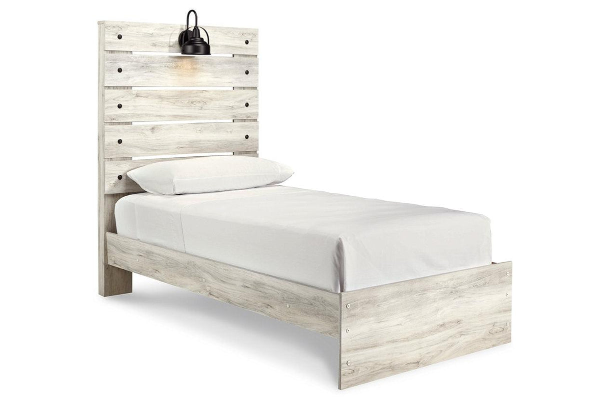 Cambeck Whitewash Twin Panel Bed by Ashley at Eve Furniture