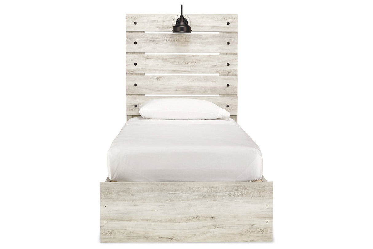 Cambeck Whitewash Twin Storage Platform Bed with 4 Drawers by Ashley at Eve Furniture