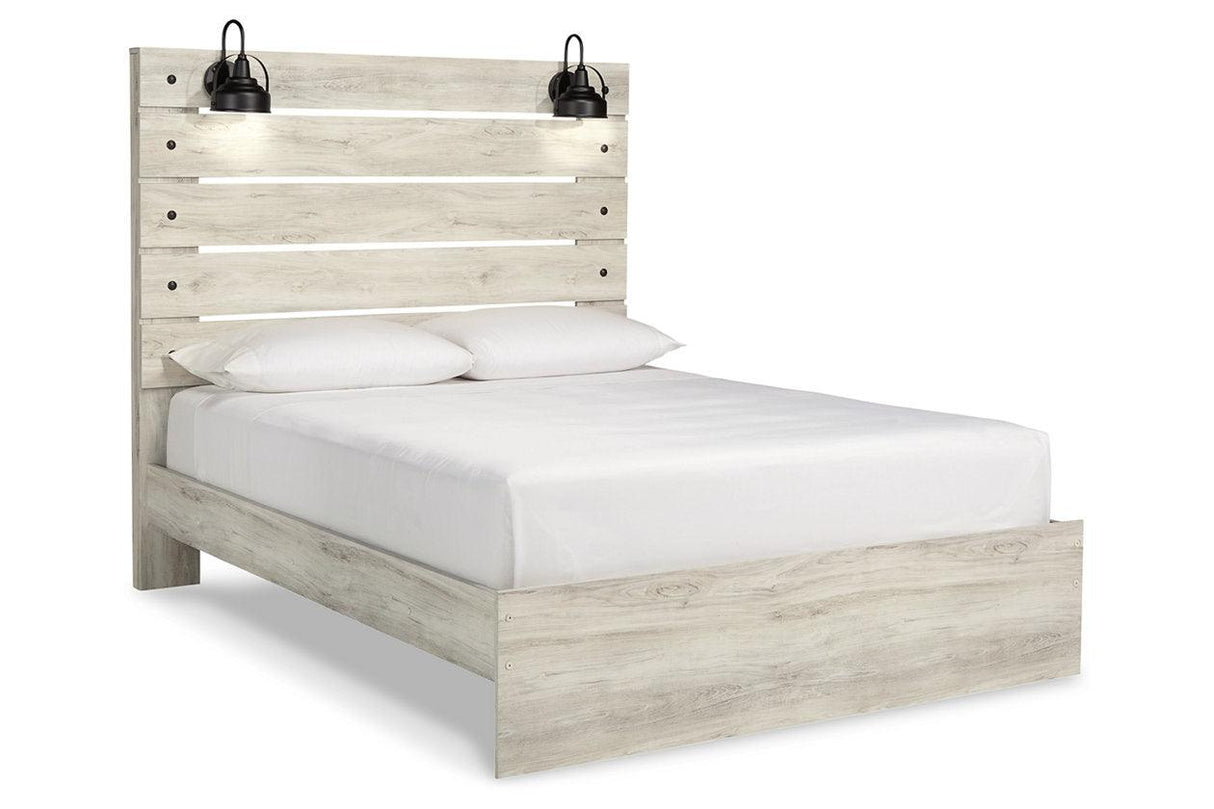Cambeck Whitewash Queen Panel Bed by Ashley at Eve Furniture
