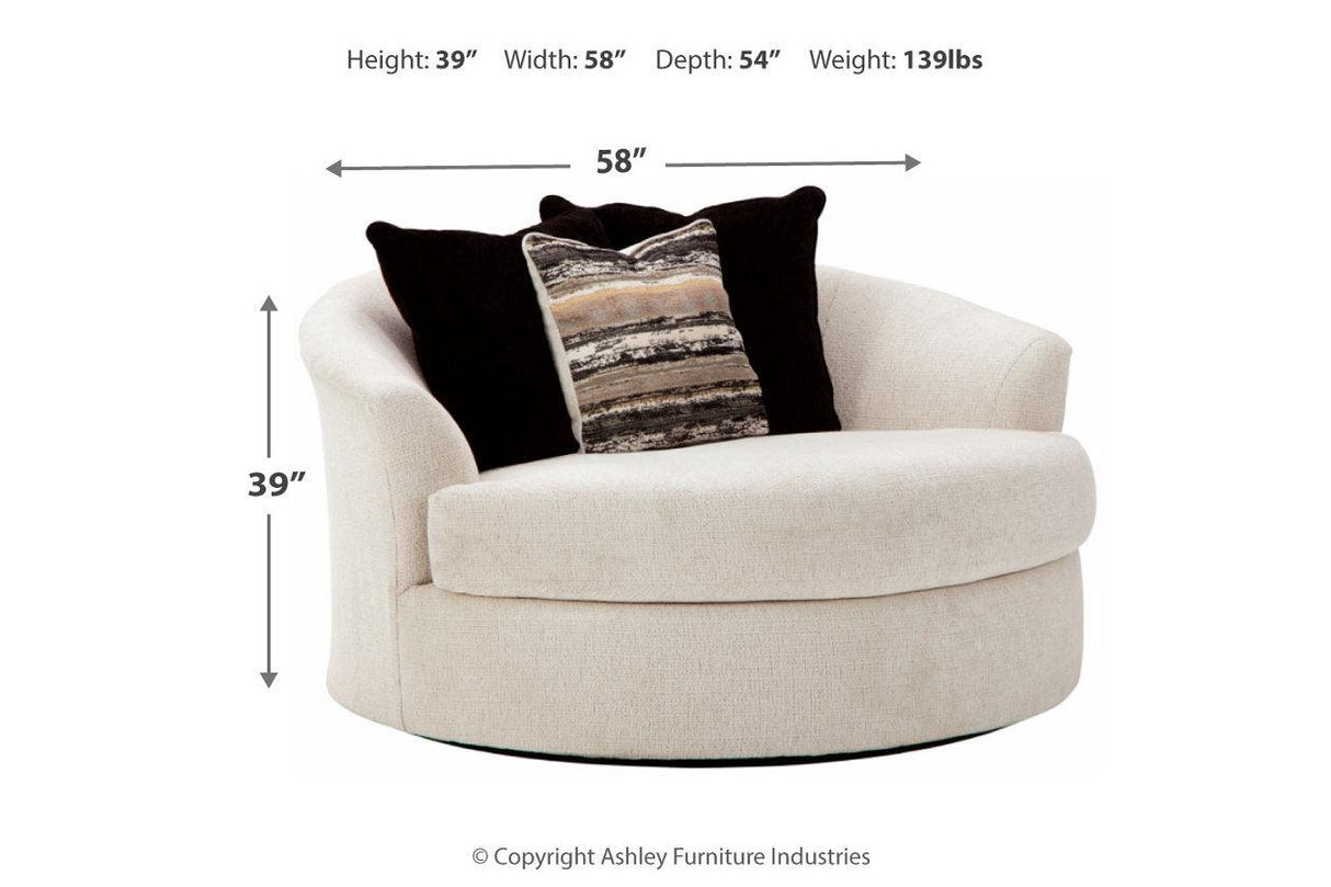 Cambri Snow Oversized Chair by Ashley at Eve Furniture