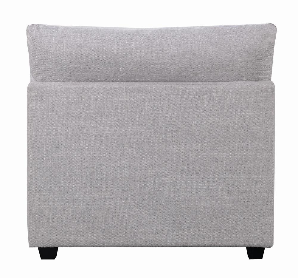 Cambria Gray Upholstered Armless Chair by Coaster at Eve Furniture