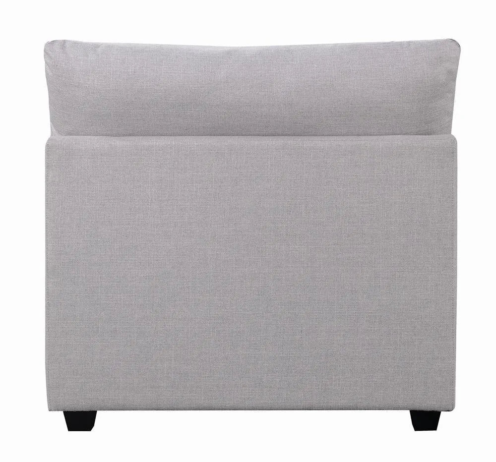 Cambria Gray Upholstered Armless Chair by Coaster at Eve Furniture