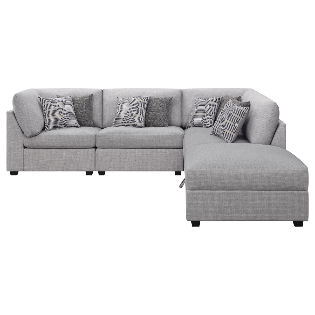 Cambria Grey 5-Piece Upholstered Modular Sectional by Coaster at Eve Furniture