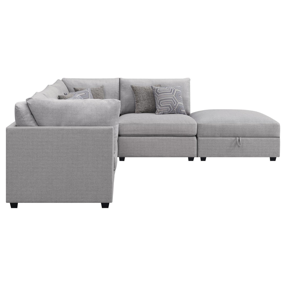 Cambria Grey 5-Piece Upholstered Modular Sectional by Coaster at Eve Furniture