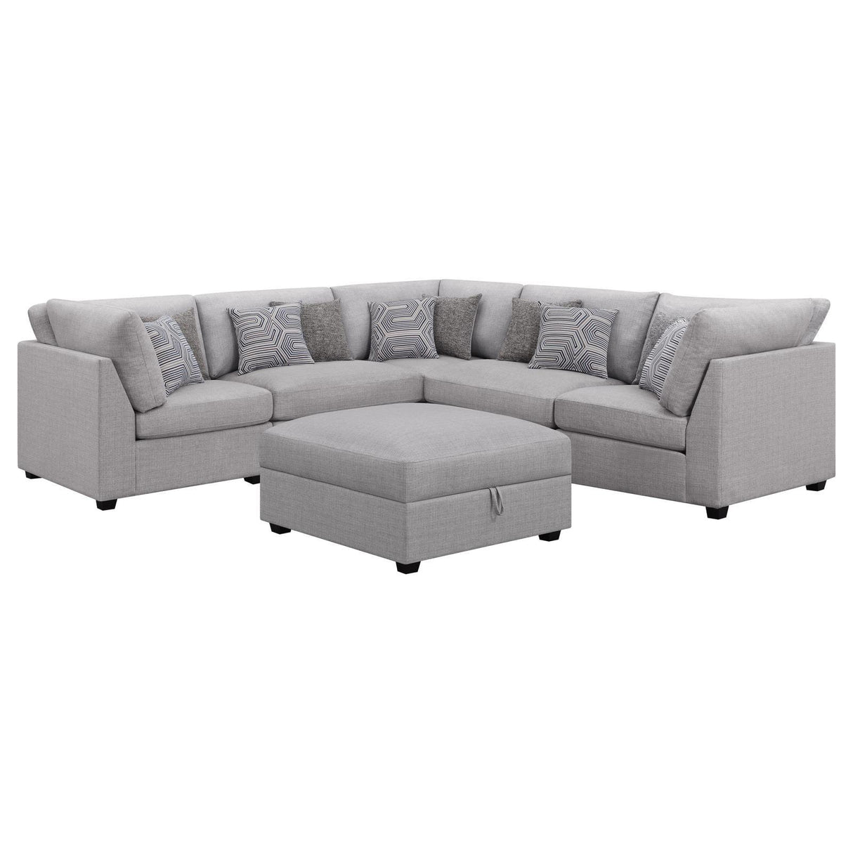 Cambria Grey 6-piece Upholstered Modular Sectional by Coaster at Eve Furniture