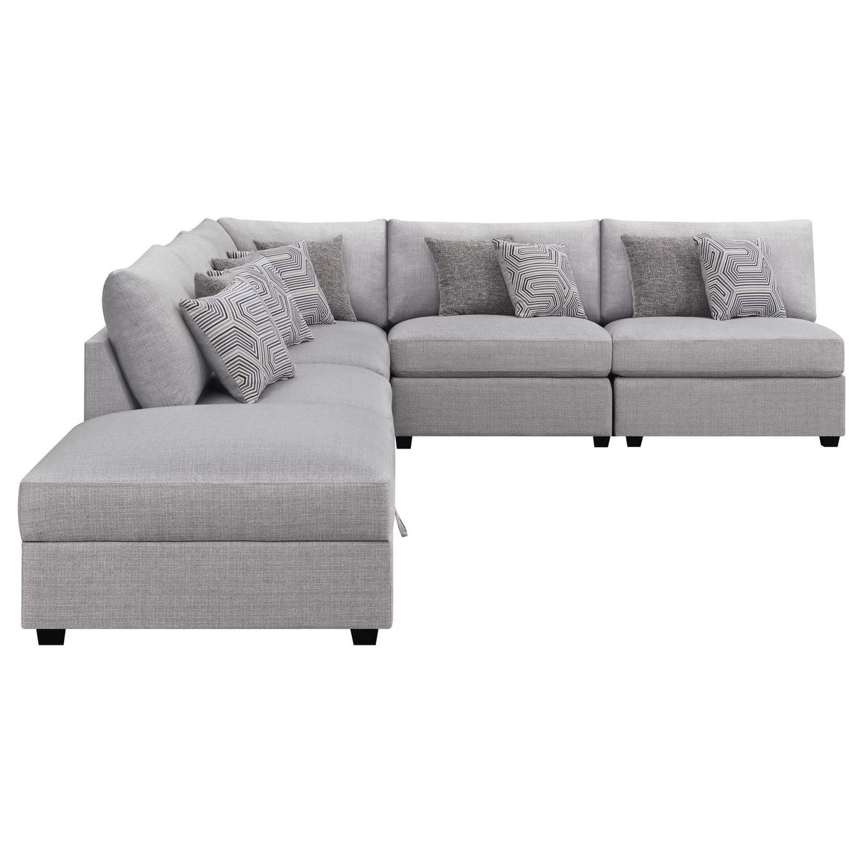 Cambria Grey 6-piece Upholstered Modular Sectional by Coaster at Eve Furniture