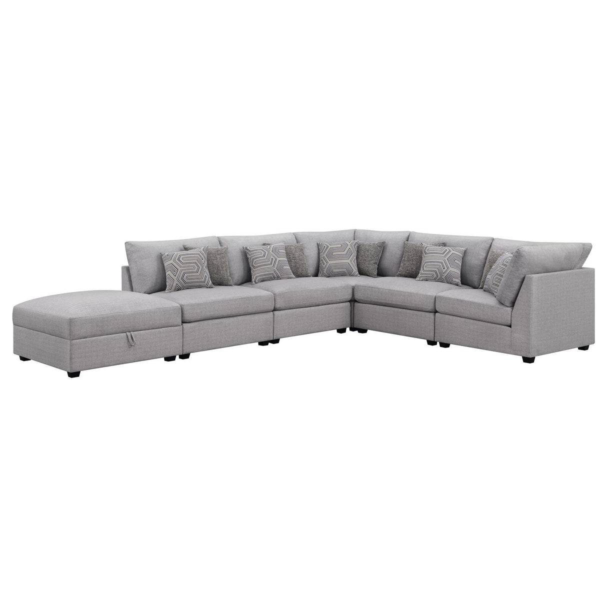 Cambria Grey 6-piece Upholstered Modular Sectional by Coaster at Eve Furniture
