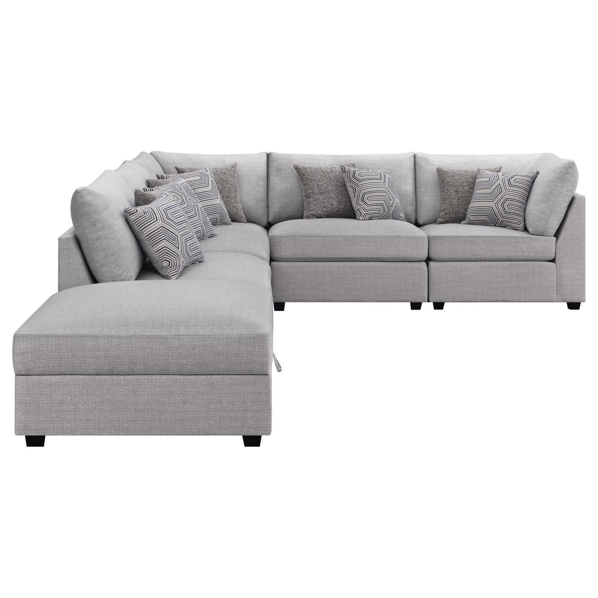 Cambria Grey 6-piece Upholstered Modular Sectional by Coaster at Eve Furniture