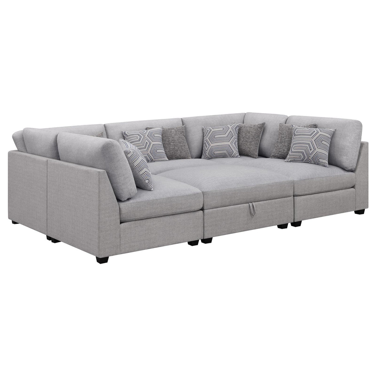 Cambria Grey 6-piece Upholstered Modular Sectional by Coaster at Eve Furniture