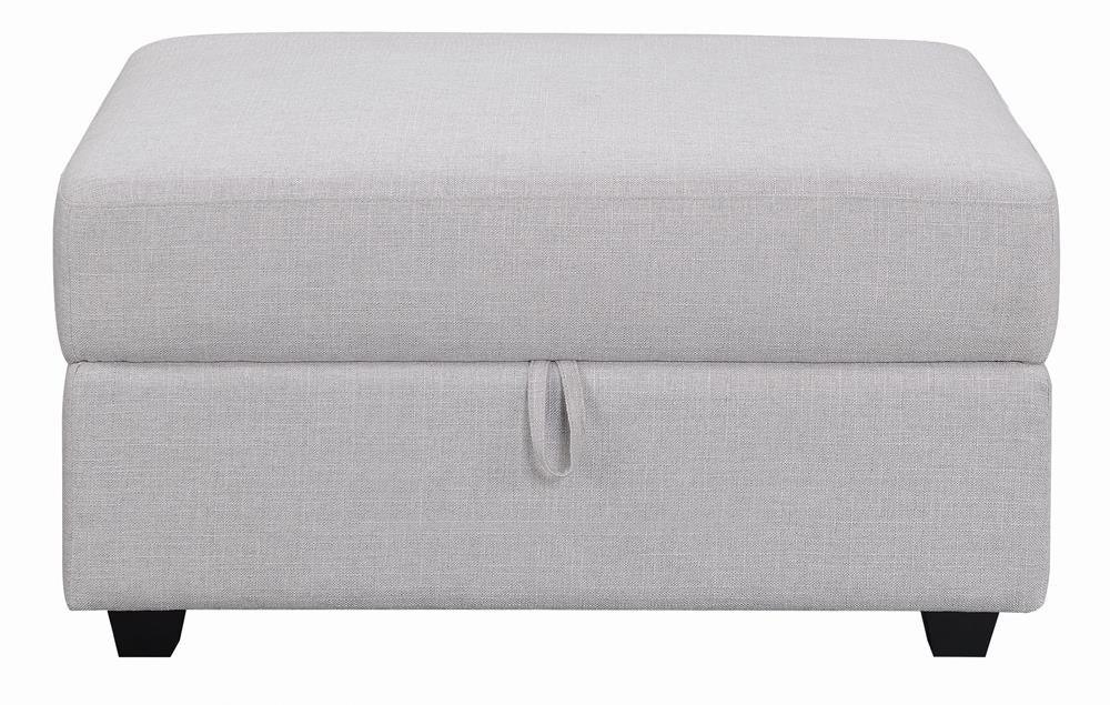 Cambria Gray Square Storage Ottoman by Coaster at Eve Furniture