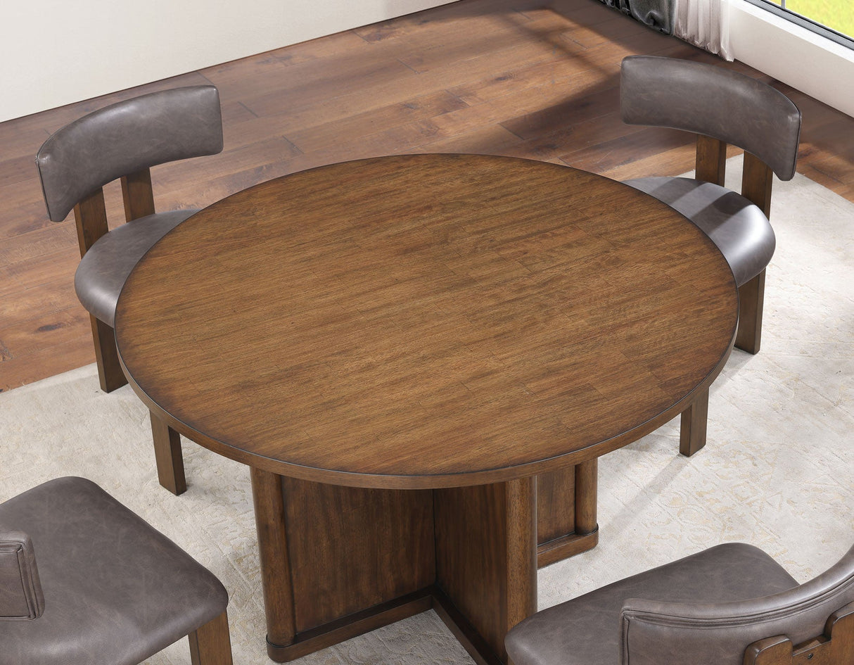 Cambridge Burnished Chestnut Dining Set with Folding Removable Game Top by Steve Silver at Eve Furniture