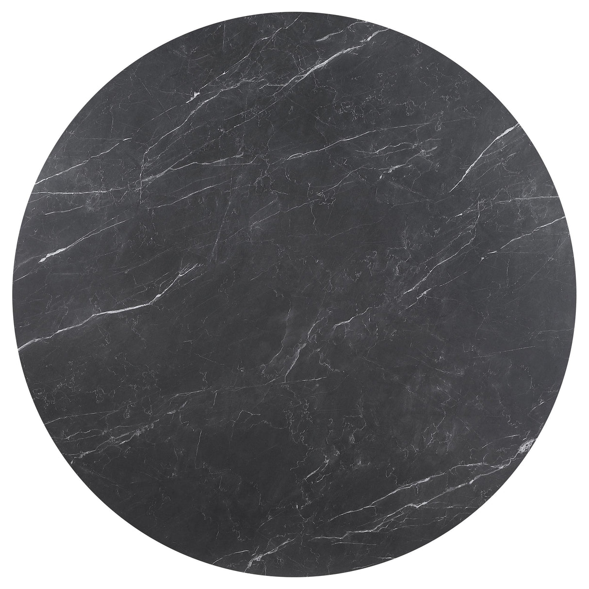 Camden Black Round 48-inch Faux Marble Top Dining Table by Coaster at Eve Furniture