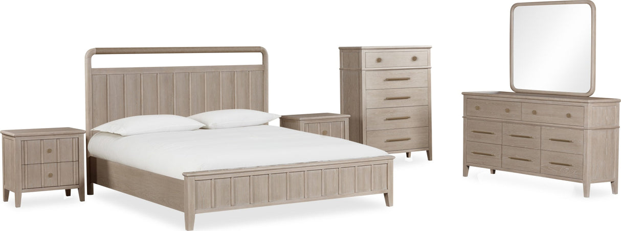 Camden Chai Five Drawer Oak Wood Chest by Modus Furniture at Eve Furniture