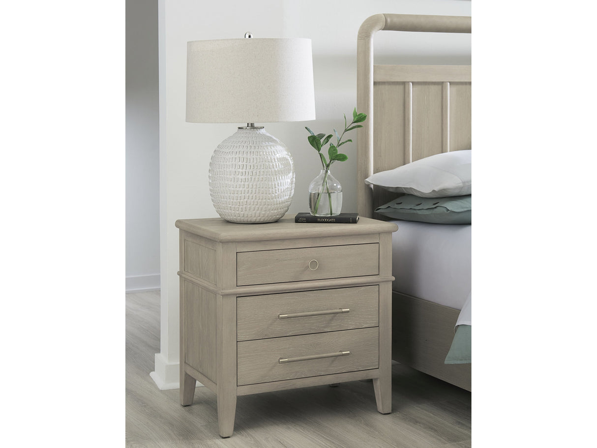 Camden Chai Three Drawer Oak Wood Nightstand by Modus Furniture at Eve Furniture
