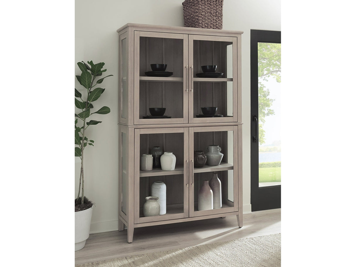 Camden Four Door Shiplap Curio in Chai by Modus Furniture at Eve Furniture