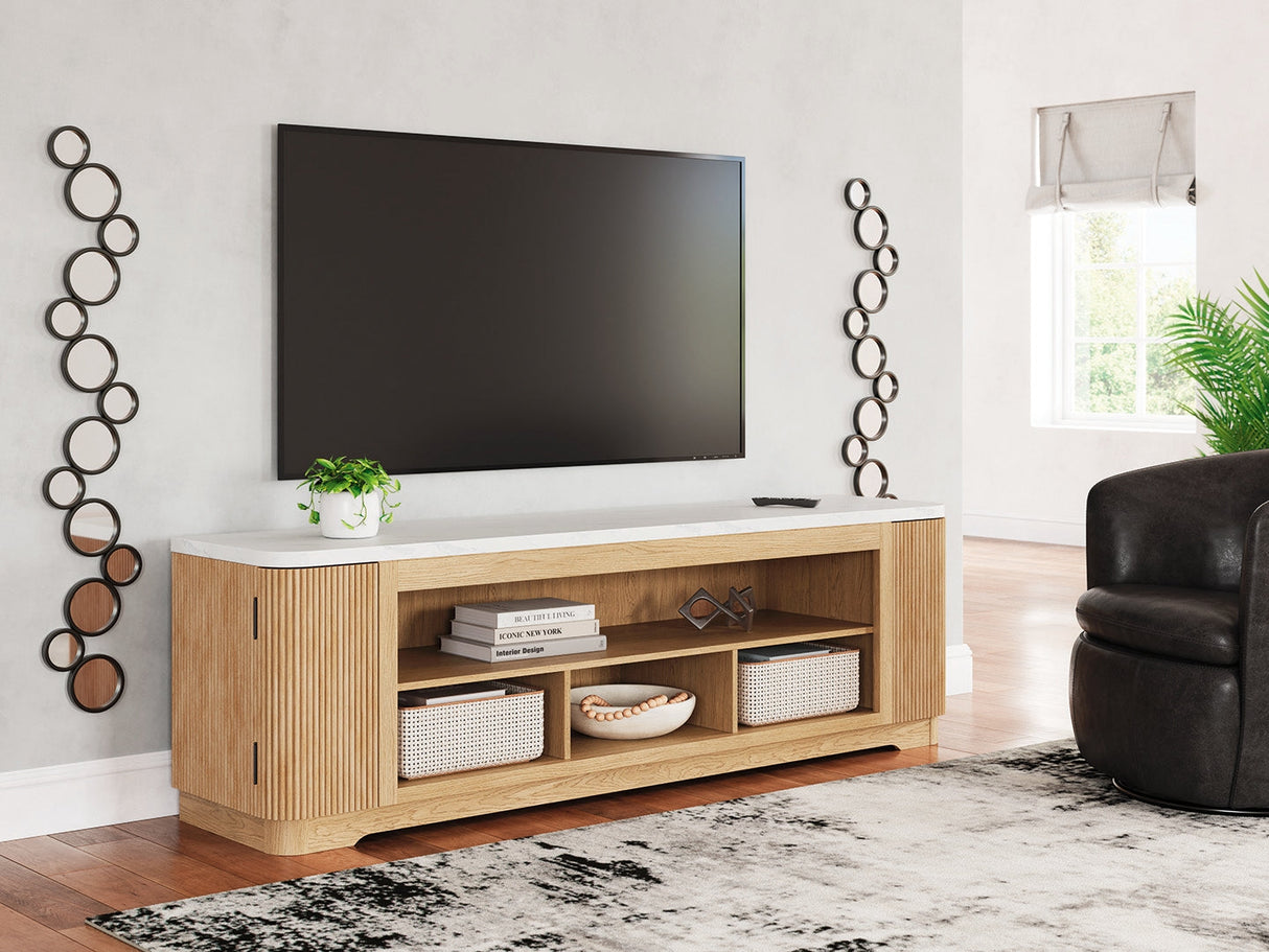 Camdill Light Brown 80" TV Stand by Ashley at Eve Furniture