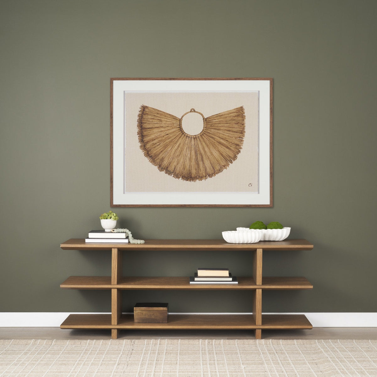 Camelia Large Fluted White Paper Mache Round Centerpiece Bowl by Mercana at Eve Furniture