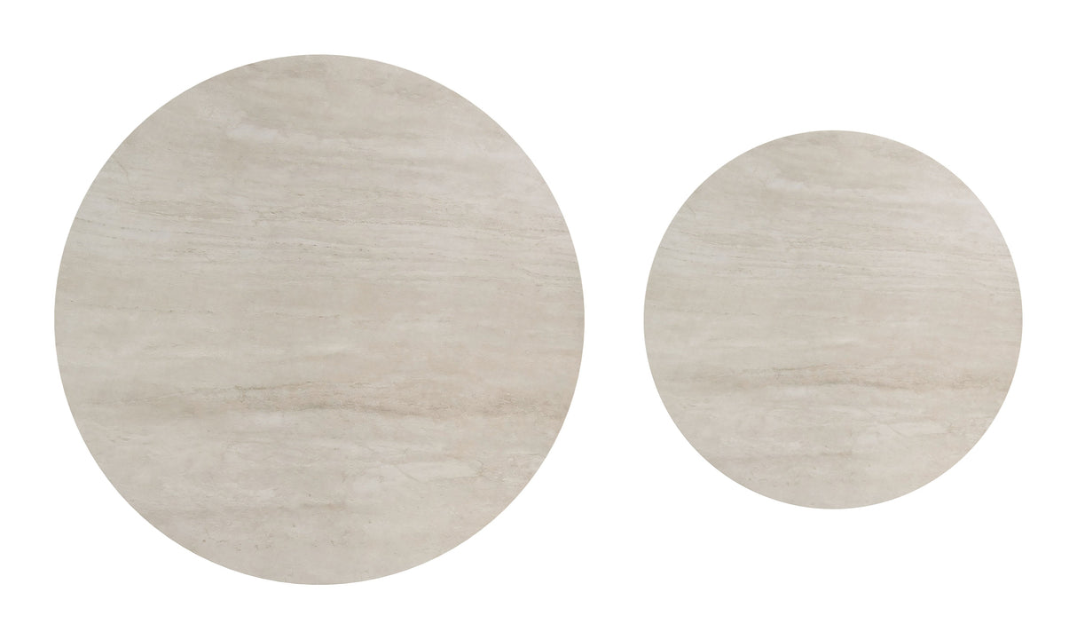 Camella Light Beige & Black Coffee Table Set (2-Piece) by Zuomod at Eve Furniture