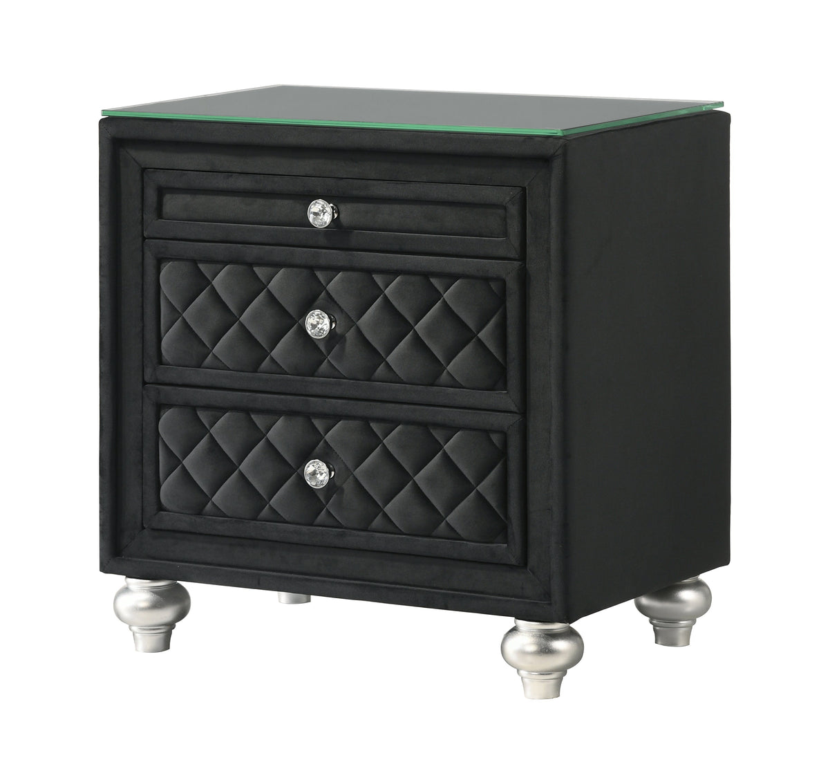 Cameo Black Upholstered Panel Bedroom Set by Crown Mark at Eve Furniture