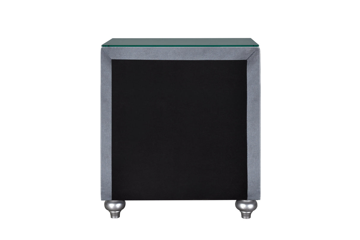 Cameo Gray Nightstand by Crown Mark at Eve Furniture