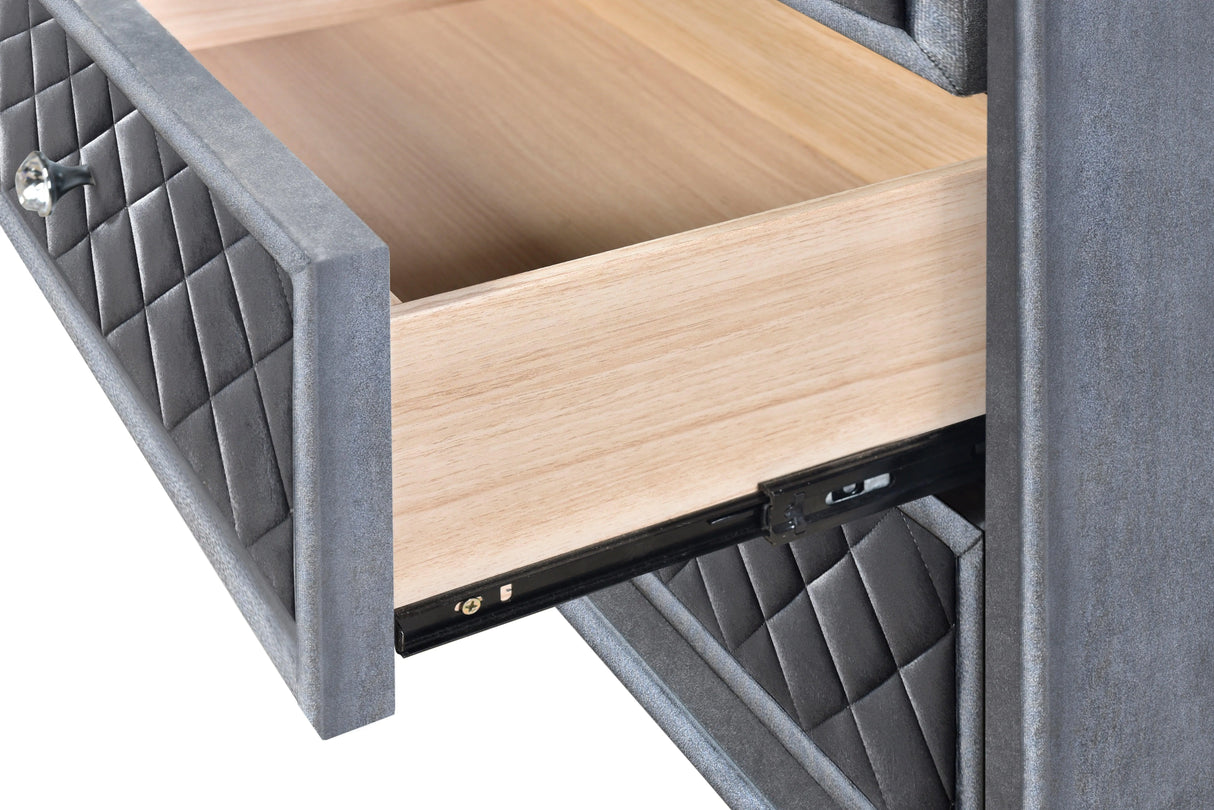 Cameo Gray Nightstand by Crown Mark at Eve Furniture