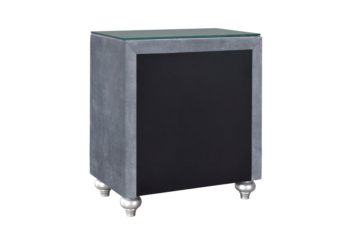 Cameo Gray Nightstand by Crown Mark at Eve Furniture