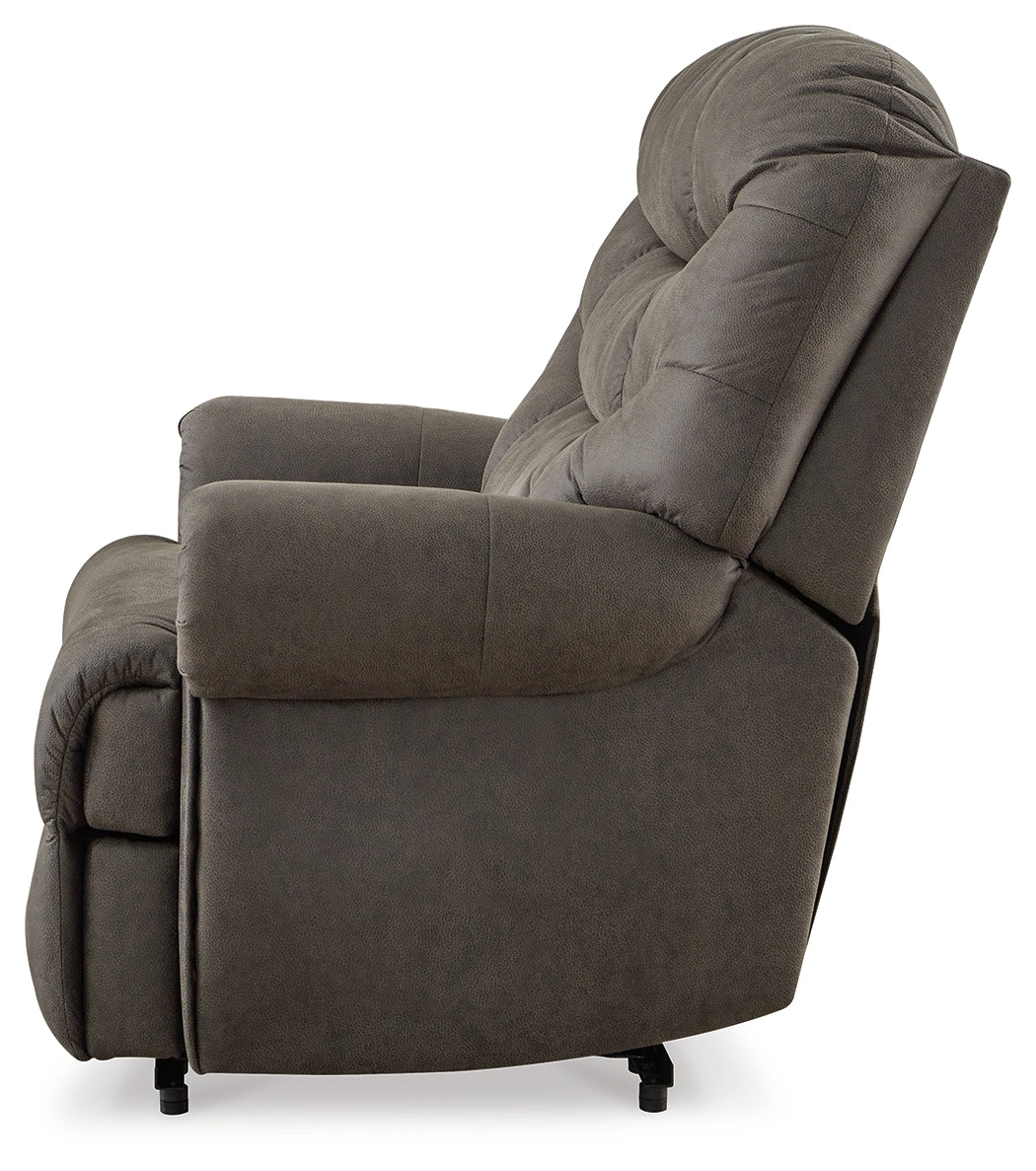 Camera Time Gunmetal Recliner by Ashley at Eve Furniture