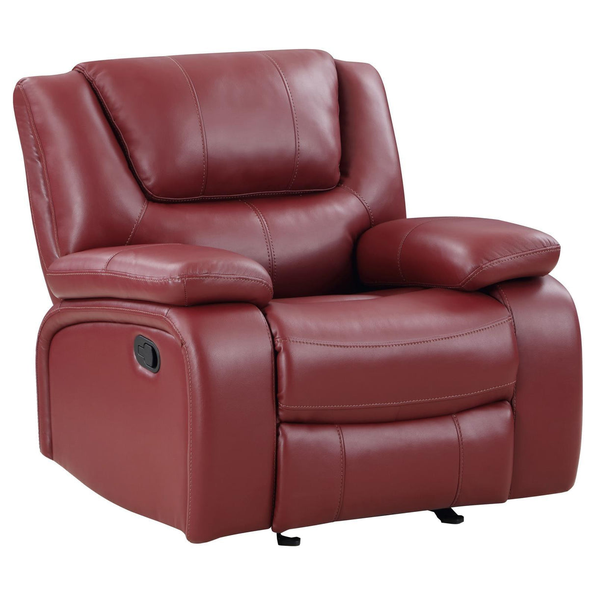 Camila Red Faux Leather Upholstered Glider Recliner Chair by Coaster at Eve Furniture