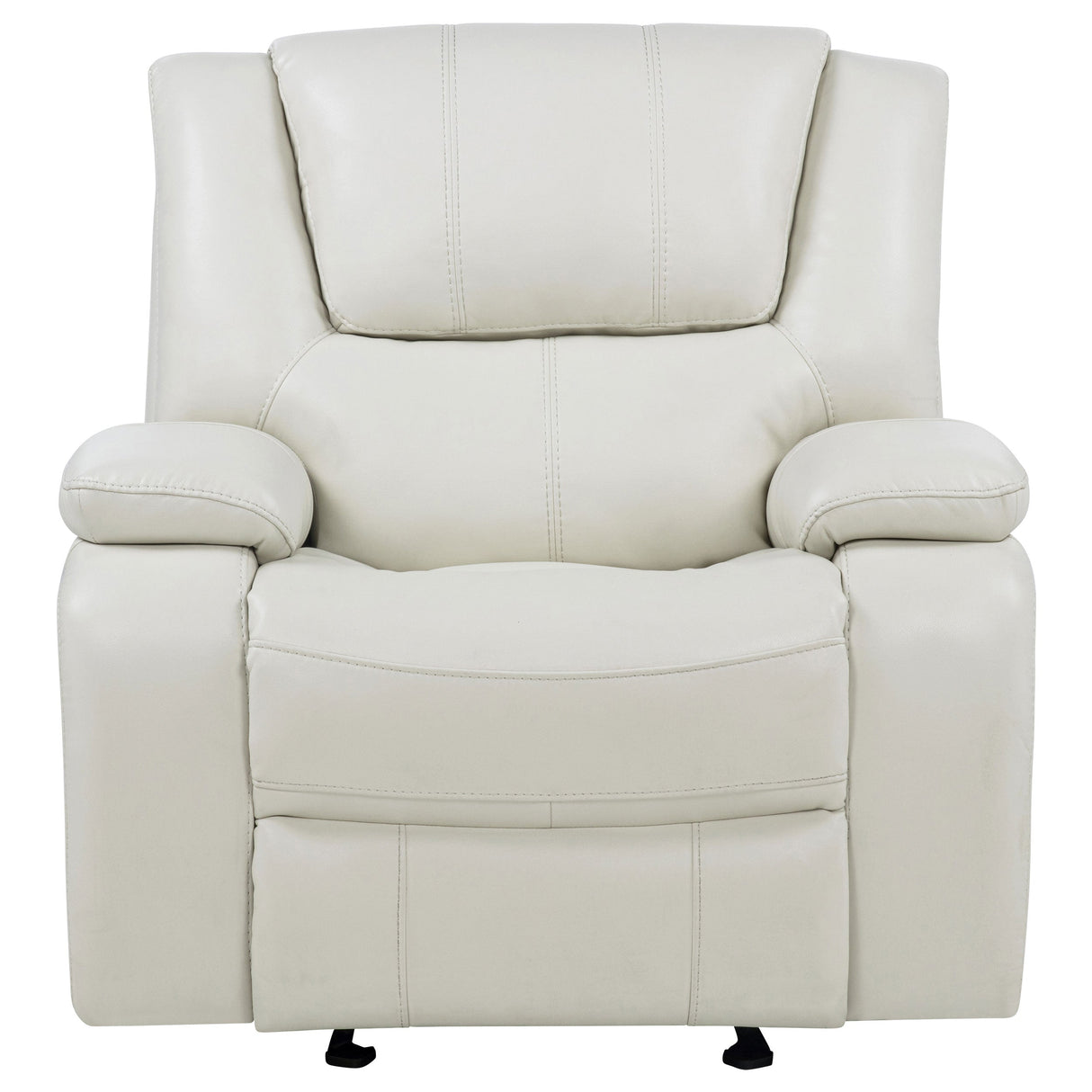 Camila White Upholstered Glider Recliner Chair by Coaster at Eve Furniture