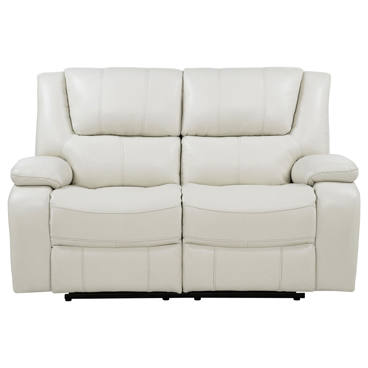 Camila White Upholstered Motion Reclining Loveseat by Coaster at Eve Furniture