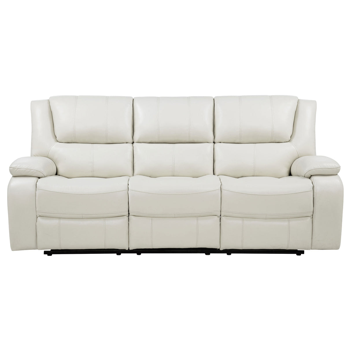 Camila White Upholstered Motion Reclining Sofa by Coaster at Eve Furniture