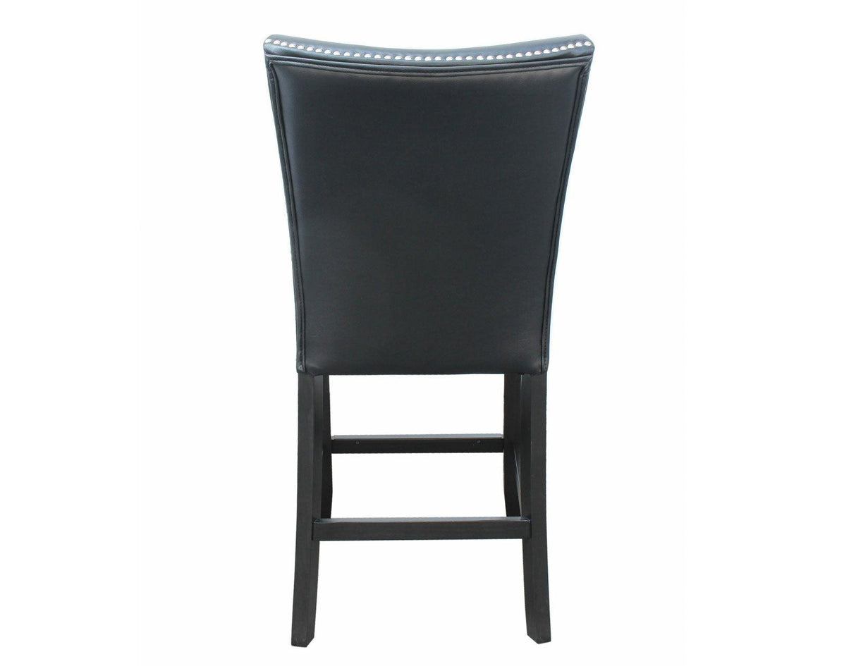 Camila 24″ Counter Stool, Black Leatherette, Set of 2 by Steve Silver at Eve Furniture
