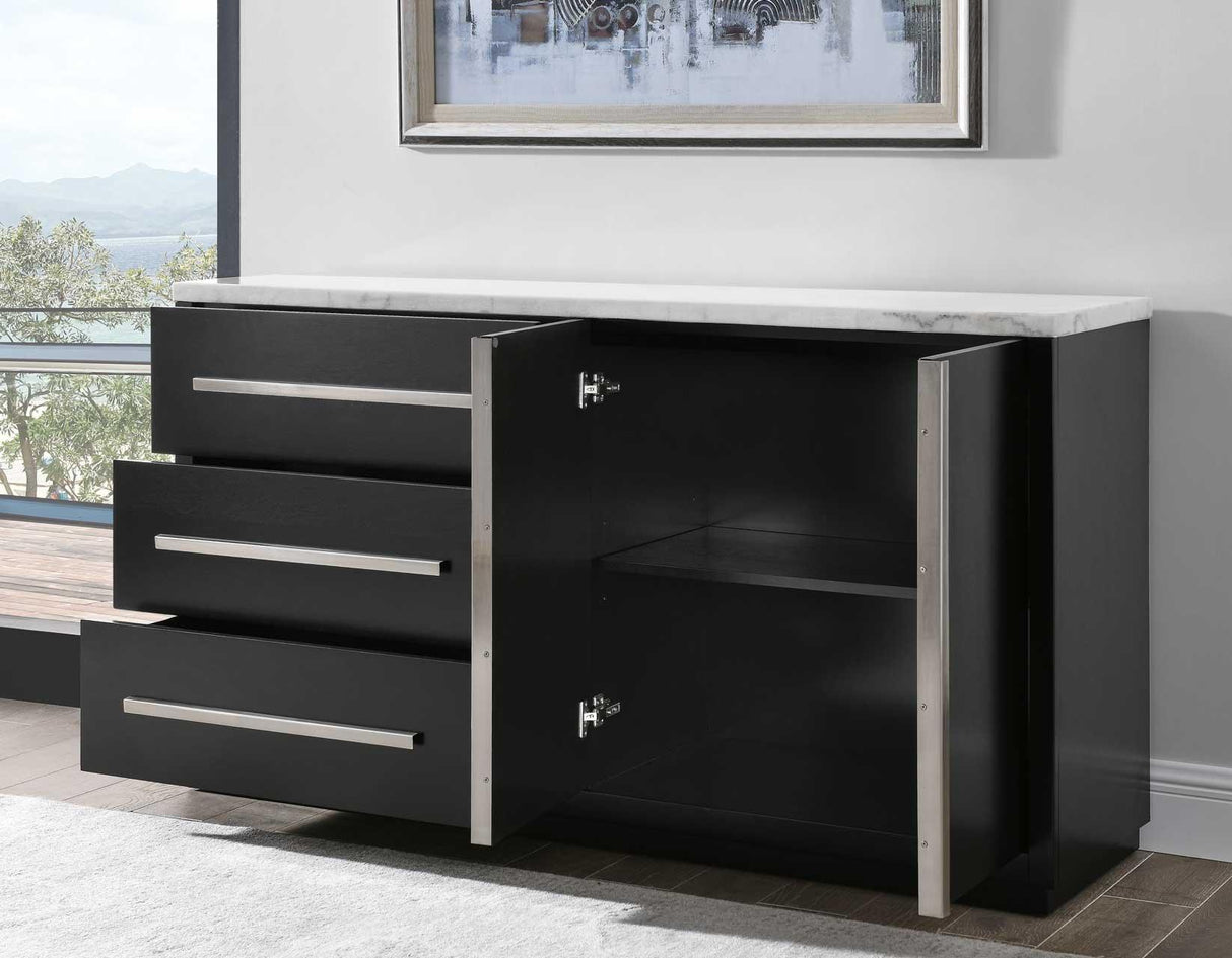 Camila White Marble Server by Steve Silver at Eve Furniture