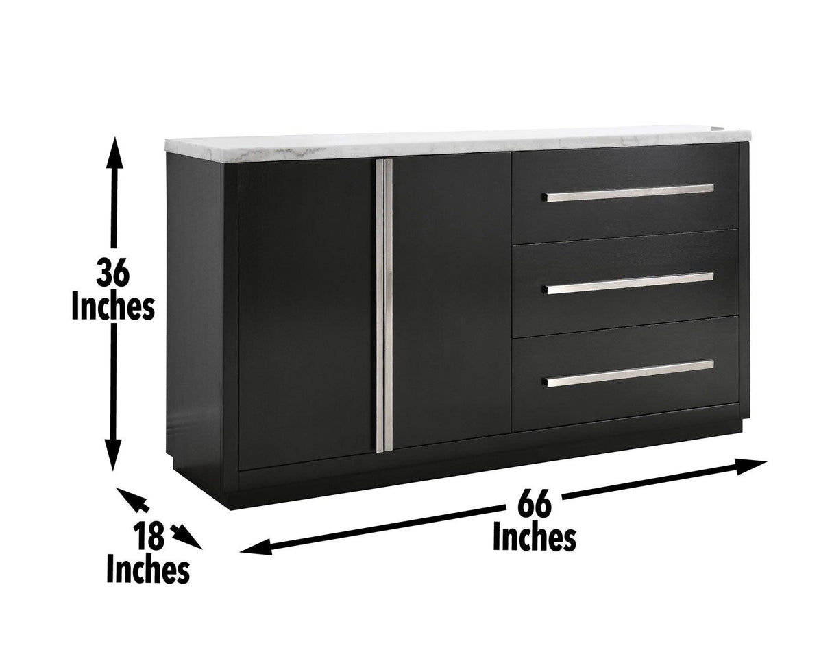 Camila White Marble Server by Steve Silver at Eve Furniture