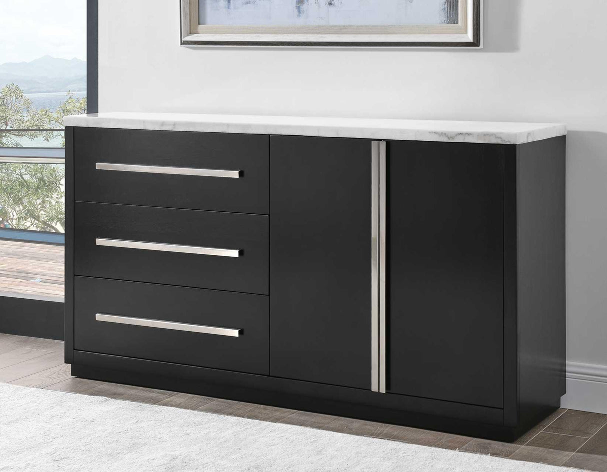 Camila White Marble Server by Steve Silver at Eve Furniture