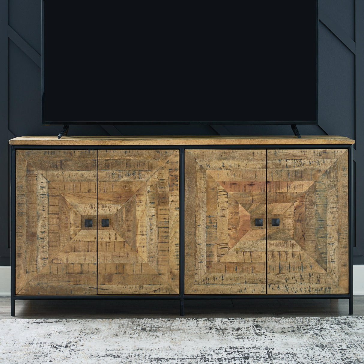 Camney Brown/Black Accent Cabinet by Ashley at Eve Furniture