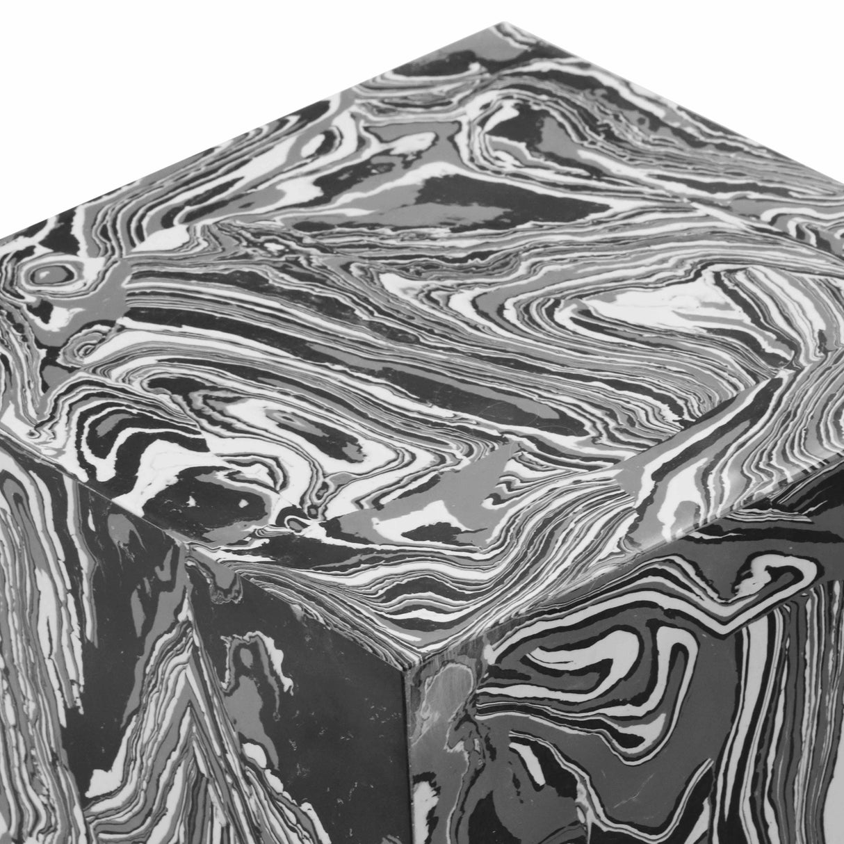 Camryn Swirled Resin Side Table by TOV Furniture at Eve Furniture