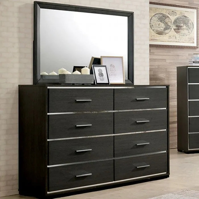 Camryn Warm Gray 5-Piece Queen Bedroom Set by Furniture of America at Eve Furniture