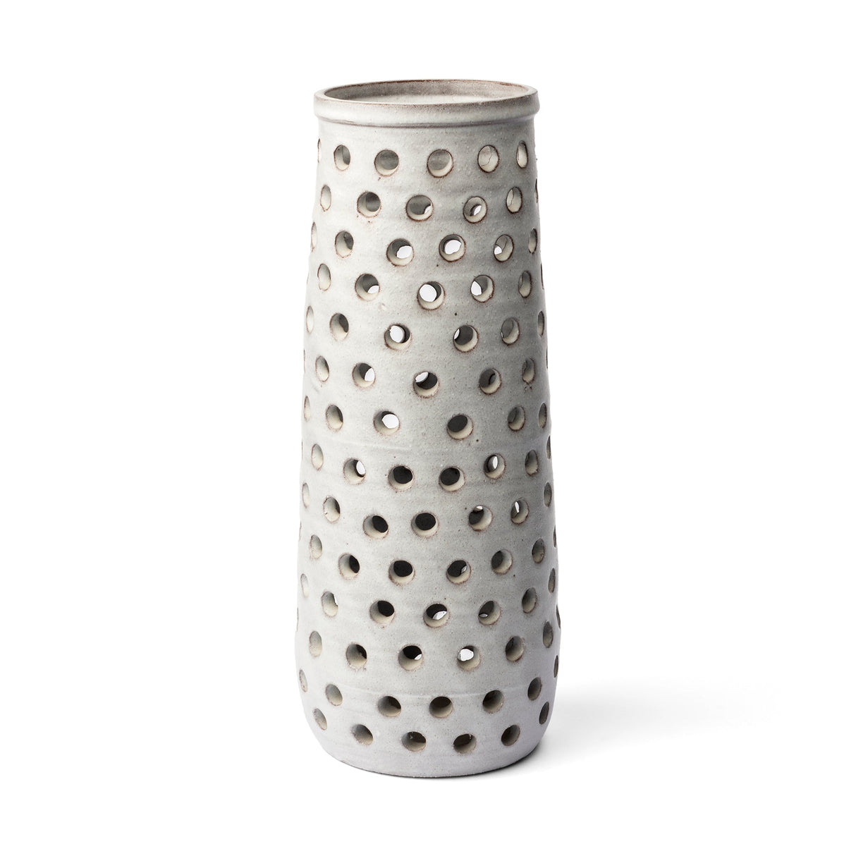 Canasta Large Rustic White Ceramic Decorative Vase by Mercana at Eve Furniture