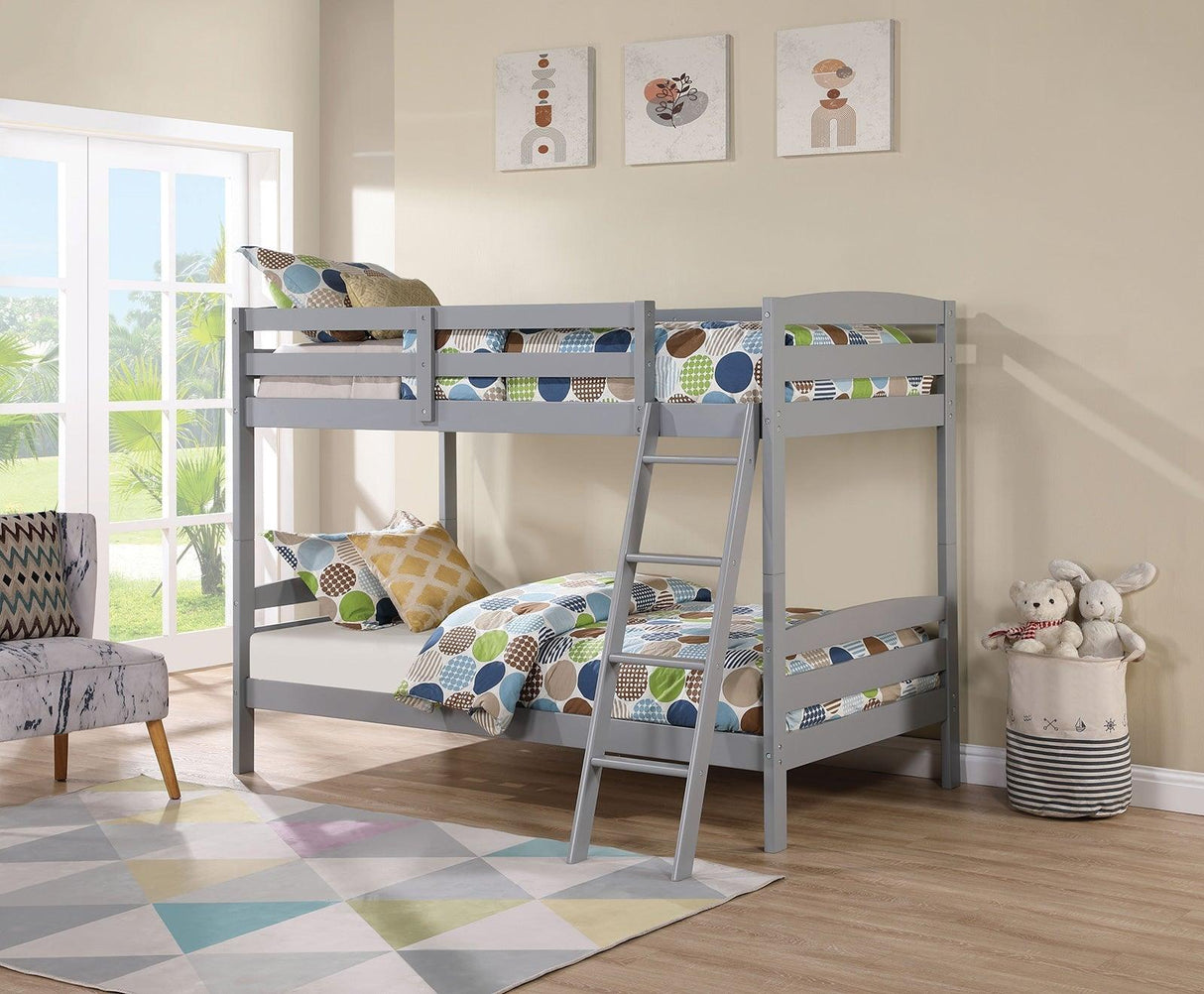 Candice Gray Twin/Twin Bunk Bed by Furniture of America at Eve Furniture